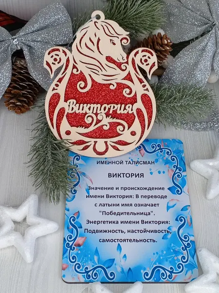 Сувенир Именное елочное украшение Виктория