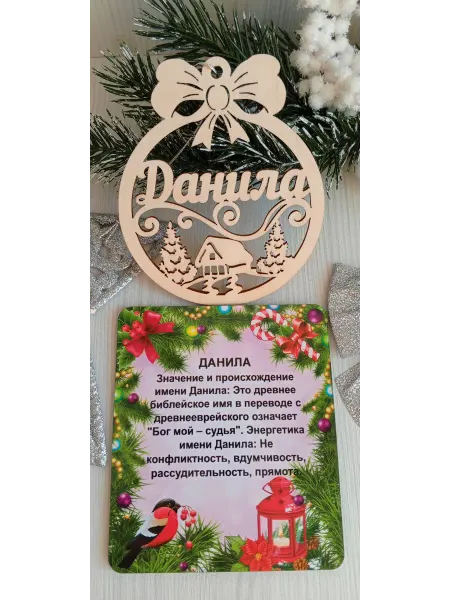 ПРЕМИУМ54 Именное елочное украшение Данила