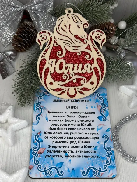 Сувенир Именное елочное украшение Юлия