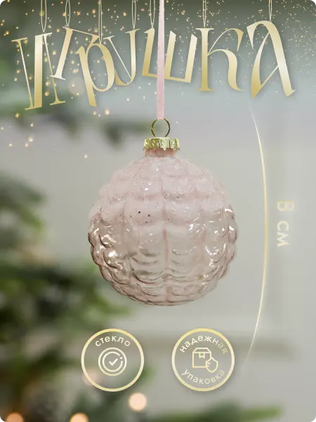 Лавка Чудес Елочные новогодние игрушки стекло