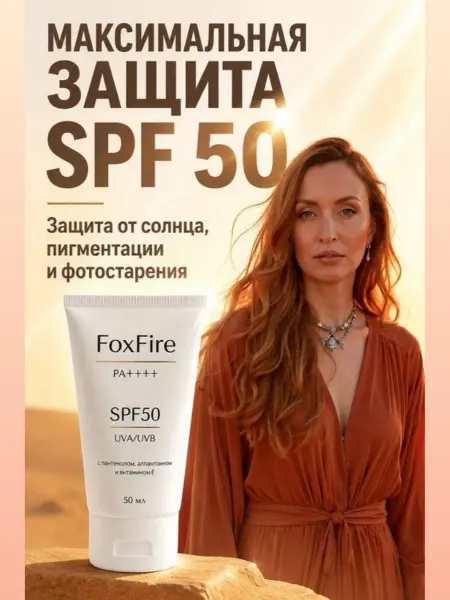 FoxFire Солнцезащитный крем для лица SPF 50 PA++++