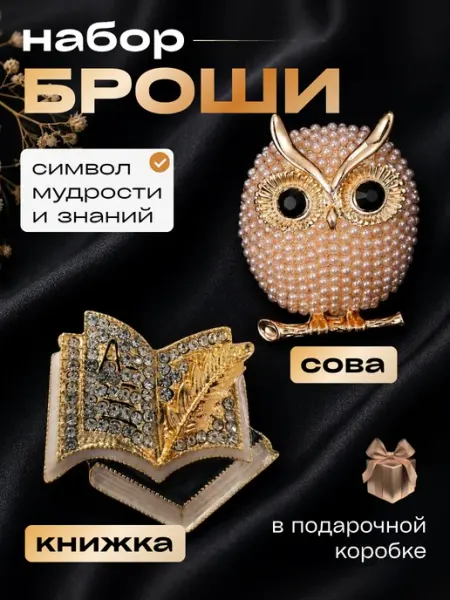 Брошь сова, книга