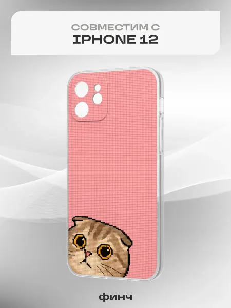 Финч Чехол на iPhone 12 с принтом Котики