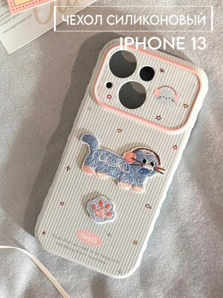 TwoSS Чехол на iPhone 13 с котиком Pinterest