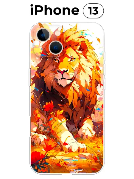 UV Shop Чехол на iPhone 13 с принтом (Лев)