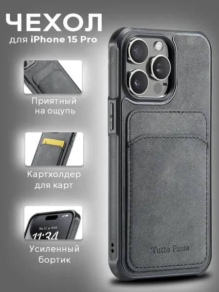 Tutto Passa Чехол на iphone 15 Pro с картой