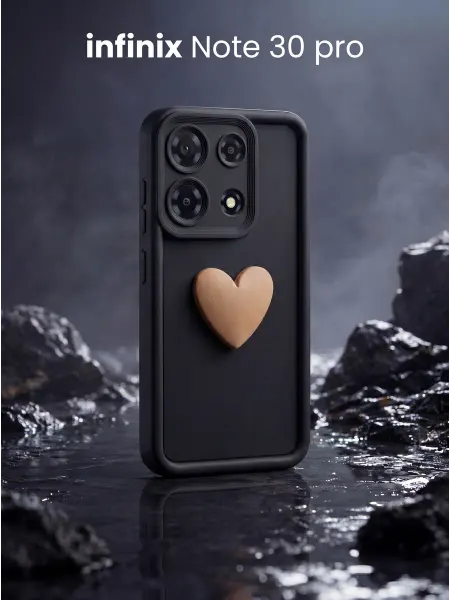 URBAZZA Чехол на Infinix Note 30 Pro с объёмным сердцем