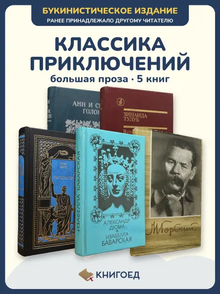 Книгоед Исторические романы Голон Тулуб Эберс Дюма Горький 5 книг