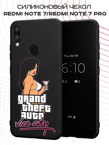 PBl store Чехол на Xiaomi Redmi Note 7 с принтом GTA vice city