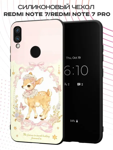 PBl store Чехол на Xiaomi Redmi Note 7 с принтом Бемби