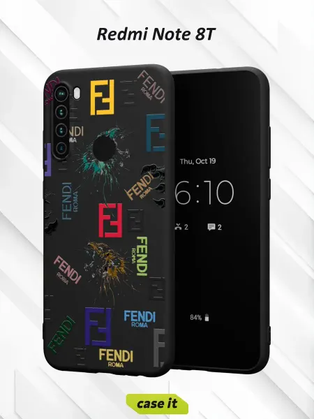 Case it Чехол на Redmi Note 8Tс принтом Fendi
