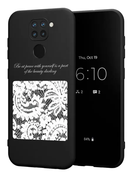 PBl store Чехол на Xiaomi Redmi Note 9 с принтом Кружево pinterest