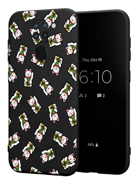 PBl store Чехол на Xiaomi Redmi Note 9 с принтом Котики