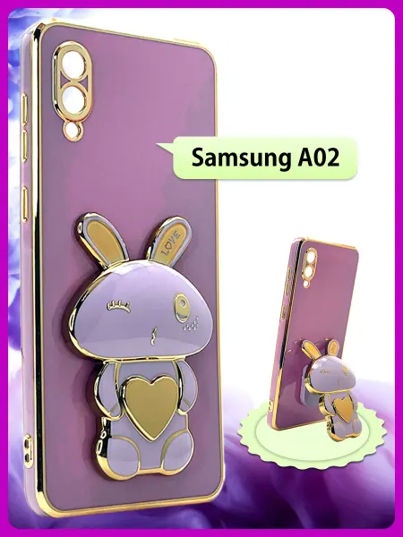 РИНОФОН Чехол подставка с попсокет на Samsung Galaxy A02