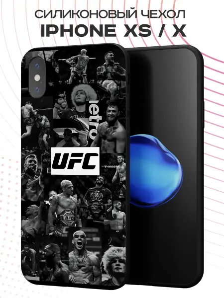 FACTORIA Чехол на Apple iPhone X и XS с принтом UFC