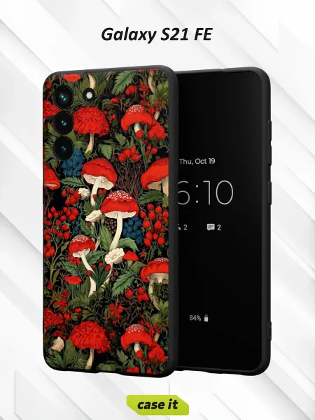 Case it Чехол на Samsung S21 FEс принтом Мухоморы