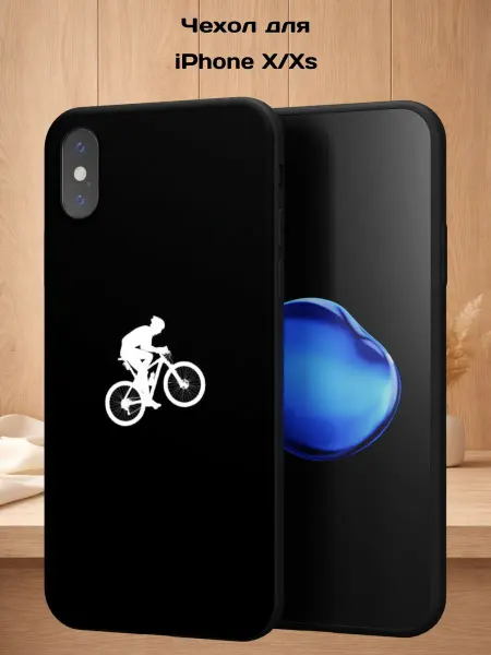 Case Style Чехол на iPhone X и XS с принтом Велосипед
