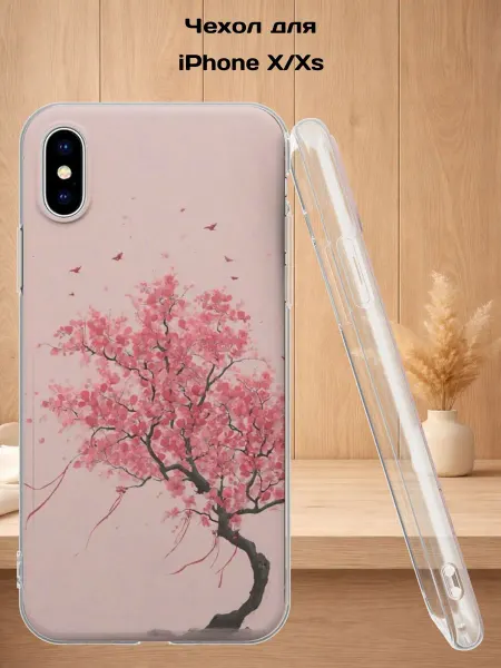 Case Style Чехол на iPhone X и XS с принтом Дерево Сакуры