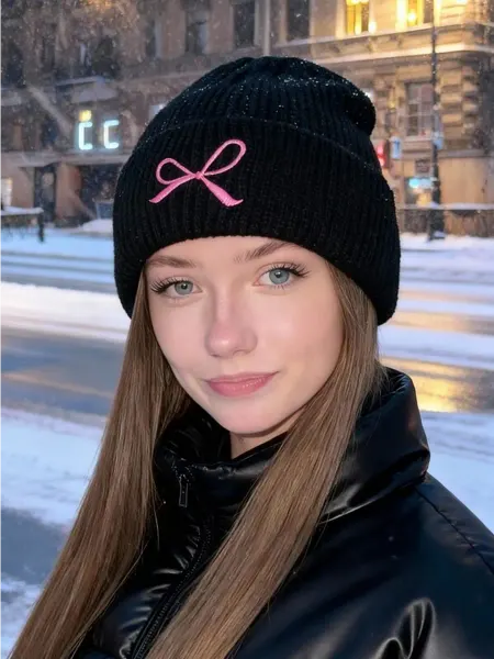 Гламур Шапка зимняя с бантиком