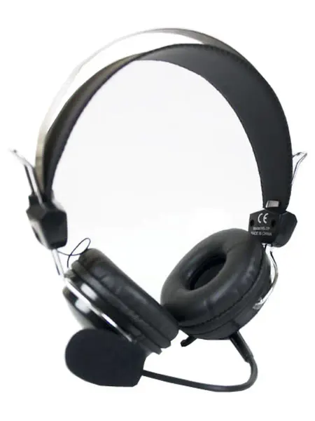 A4TECH Наушники с микрофоном HS-7P черный 2.5м накладные