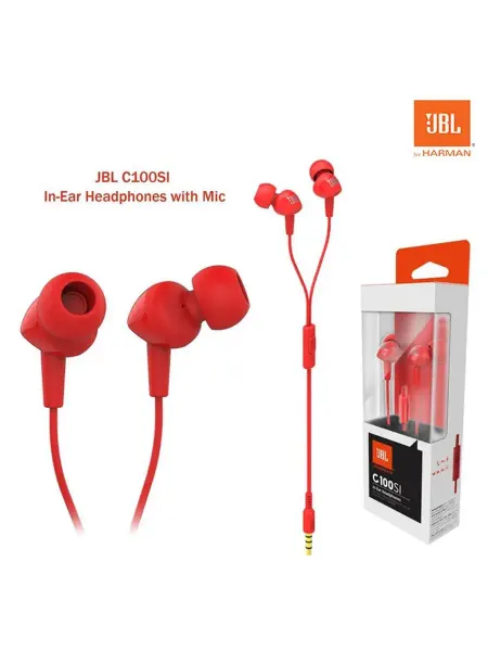 JBL Наушники с микрофоном проводные C100 для телефона