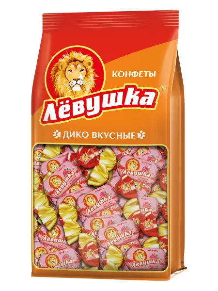 Лёвушка Конфеты глазированные "Лёвушка" со вкусом малины 199 г