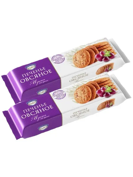 Полёт Печенье Овсяное с изюмом, 2 по 250г