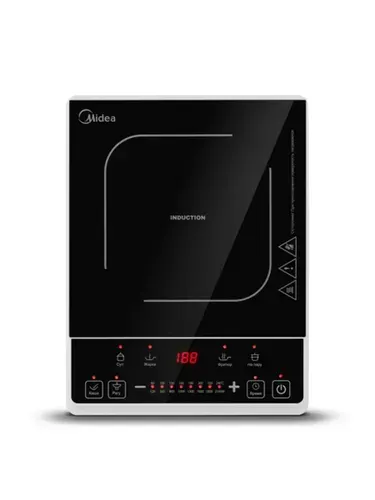 Индукционная плита Midea MC-IN2101, 2100 Вт, 8 уровней мощности, 6 программ, таймер, черный
