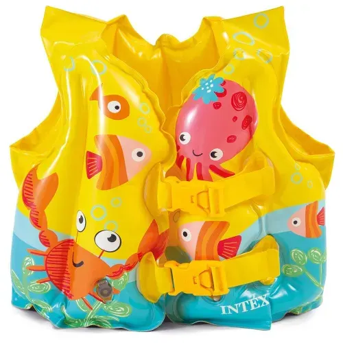 Жилет плавательный 41*30см. "Fun fish ", "Intex") 3-5 лет