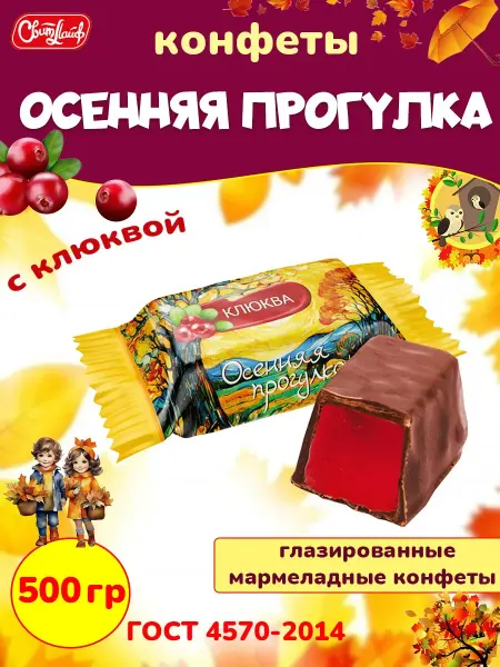 Свитлайф Конфеты мармеладные с клюквой Осенняя прогулка, набор 500 г