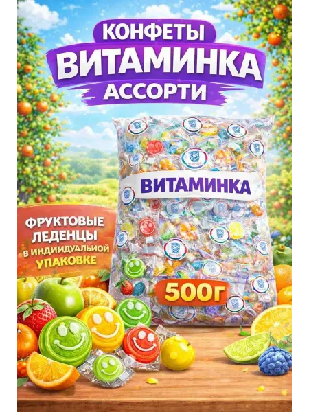 Конфеты леденцовые освежающие смайлик 500г