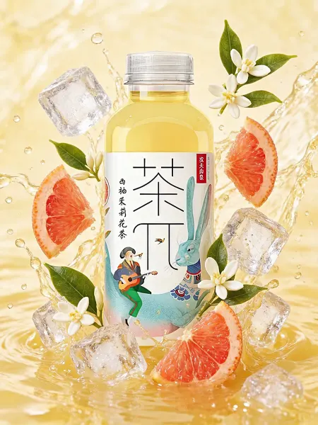 NONGFU SPRING Холодный зеленый жасминовый чай с грейпфрутом, 500 мл