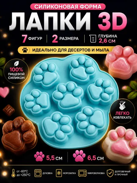 TOP_ONLY Силиконовый молд для кексов и шоколада 1 шт