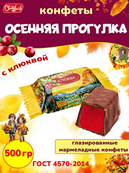 Свитлайф Конфеты Осенняя прогулка мармеладные с клюквой, 500 гр