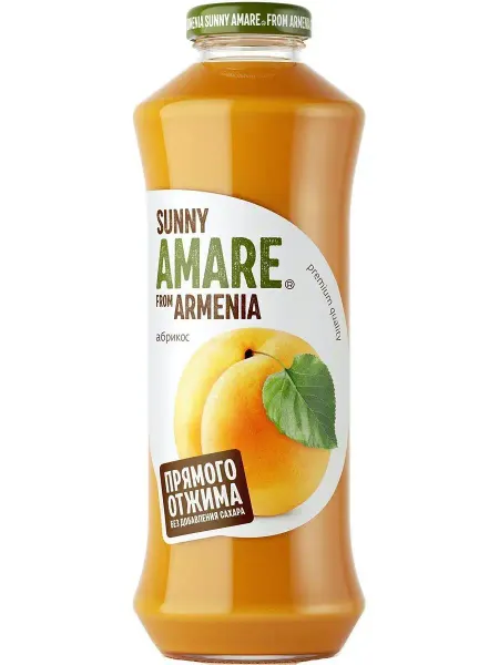SUNNY AMARE Абрикосовый сок прямого отжима 750 мл