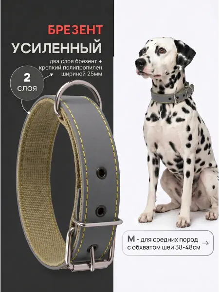 CERBERUS Крепкий светоотражающий ошейник для средних пород собак