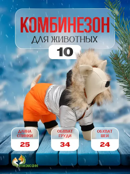 Пижон Комбинезон для собак зимний р. 10 (ДС 25 см)