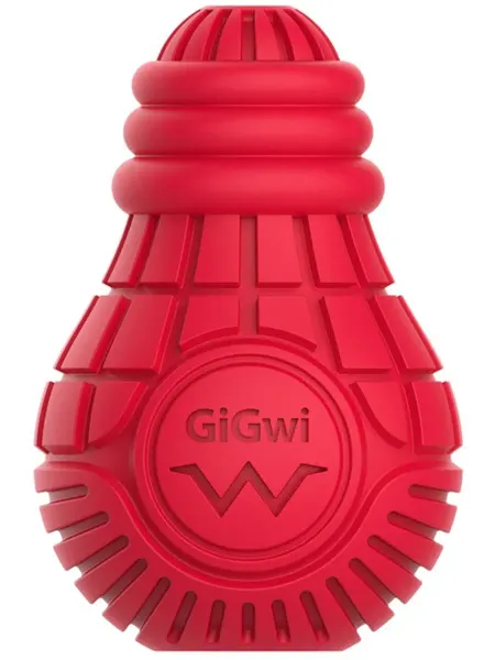 Gigwi Игрушка Bulb Rubber лампочка собак резиновая красная 10,5 см