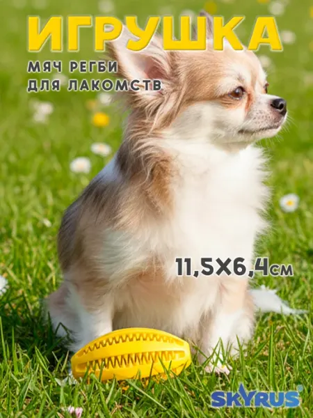 SKYRUS Мяч регби для лакомств 11.5x6.4x6.4см