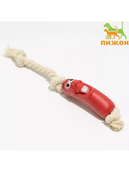Территория Тепла Игрушка для собак "Весёлая сосиска", 14 см, 2 шт