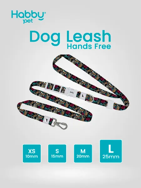Habby Pet Поводок для собак Hands Free Tattoo Rose