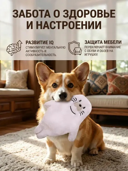 Japan Premium Pet Мягкая игрушка для собак с мячиком внутри