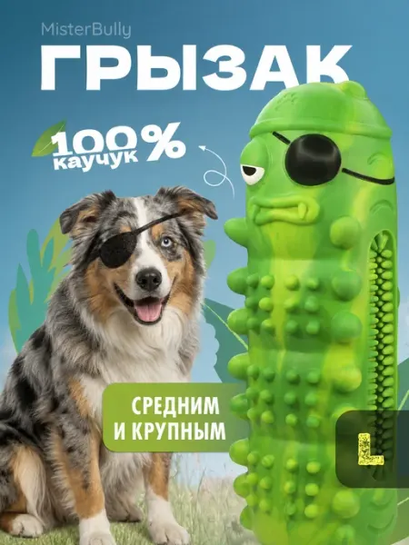 MisterBully Игрушка грызак для собак средних пород прочная с пищалкой