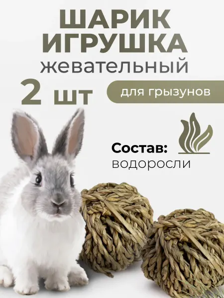 PETSROOM Игрушки для грызунов кроликов 2шт