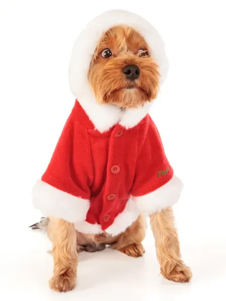 PUPPIA Куртка для собак с капюшоном новогодняя Santa