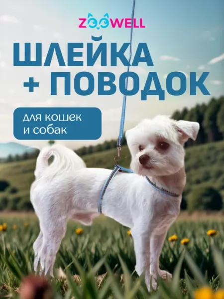 Zoowell Светоотражающая шлейка для котят и собак