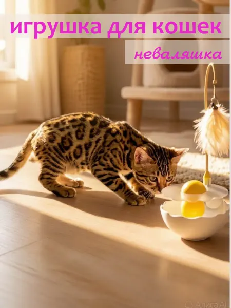 Игрушка котят дразнилка с мятой и шариками