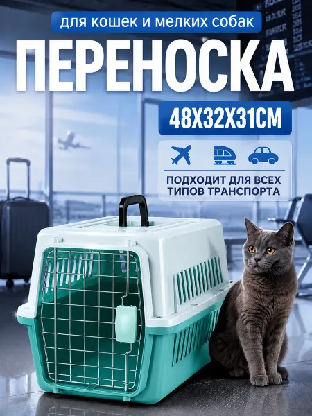 Переноска для кошек пластиковая