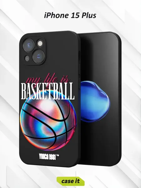 Case it Чехол на iPhone 15 Plus с принтом Баскетбол