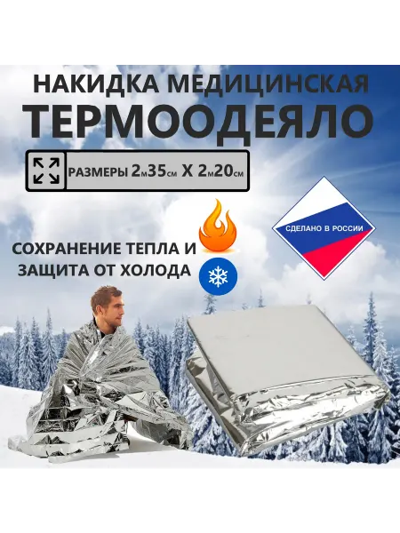 Военсклад МСК Спасательное термоодеяло туристическое